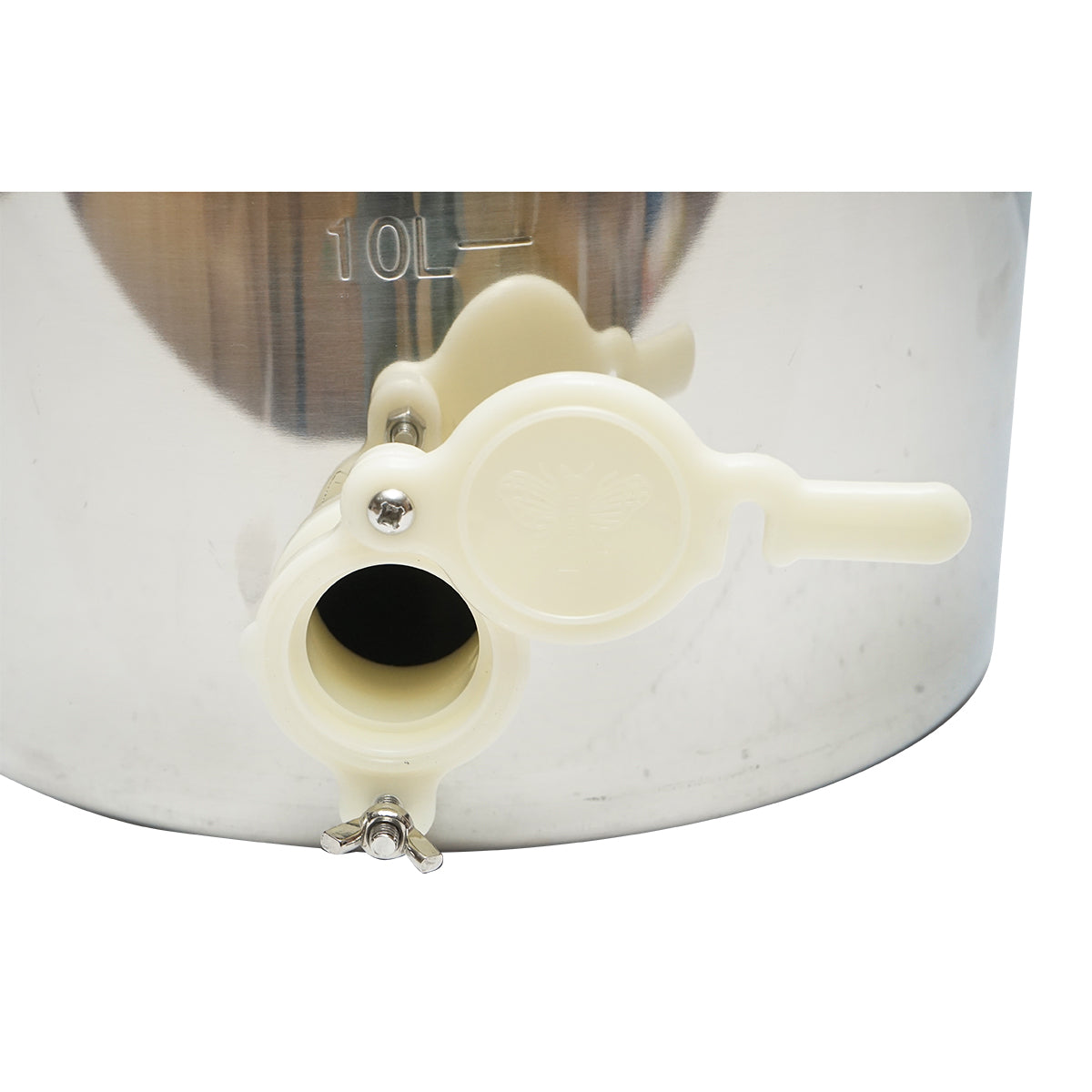 Gradual stainless steel honey extractor with lid for 30kg of bee honey