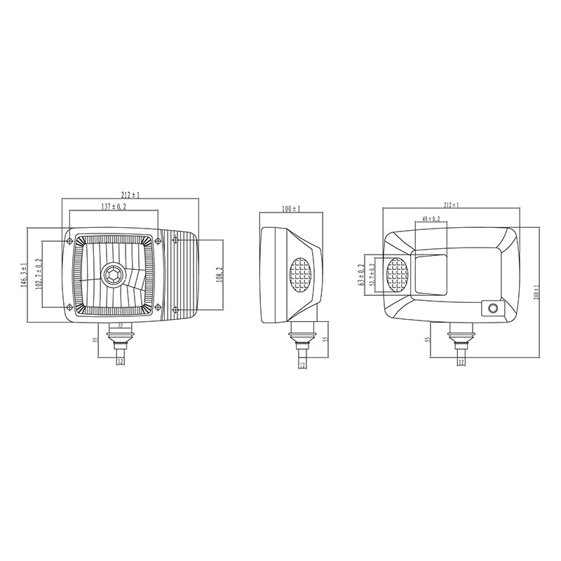 Set of headlamp type lamps with right and left signaling 12V HR-A-023 Breckner Germany
