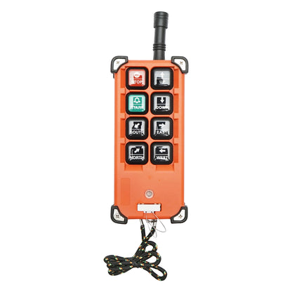Wireless industrial remote control with 6 AC 380V commands and water protection Breckner Germany