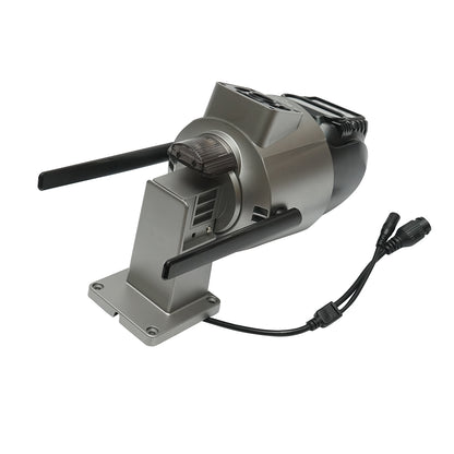 3-lens surveillance camera, 2 9 MP lenses, P2P WIFI 2.4GHz, PTZ with motion sensor, siren, human detection, and iCSee application.