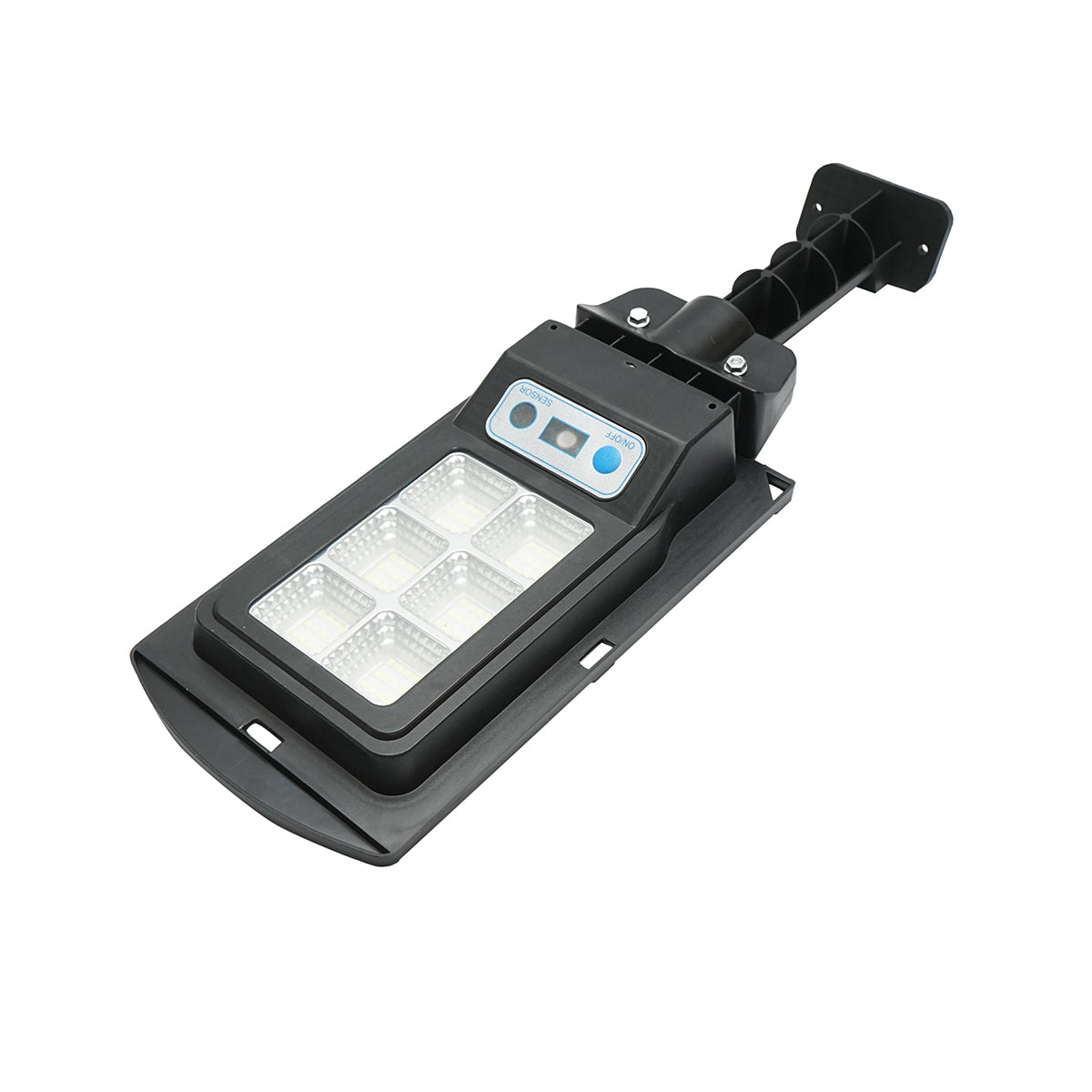 LED solar street lamp 6500K with 3W solar panel, 18000mAh battery, pole mount IP67 Breckner Germany