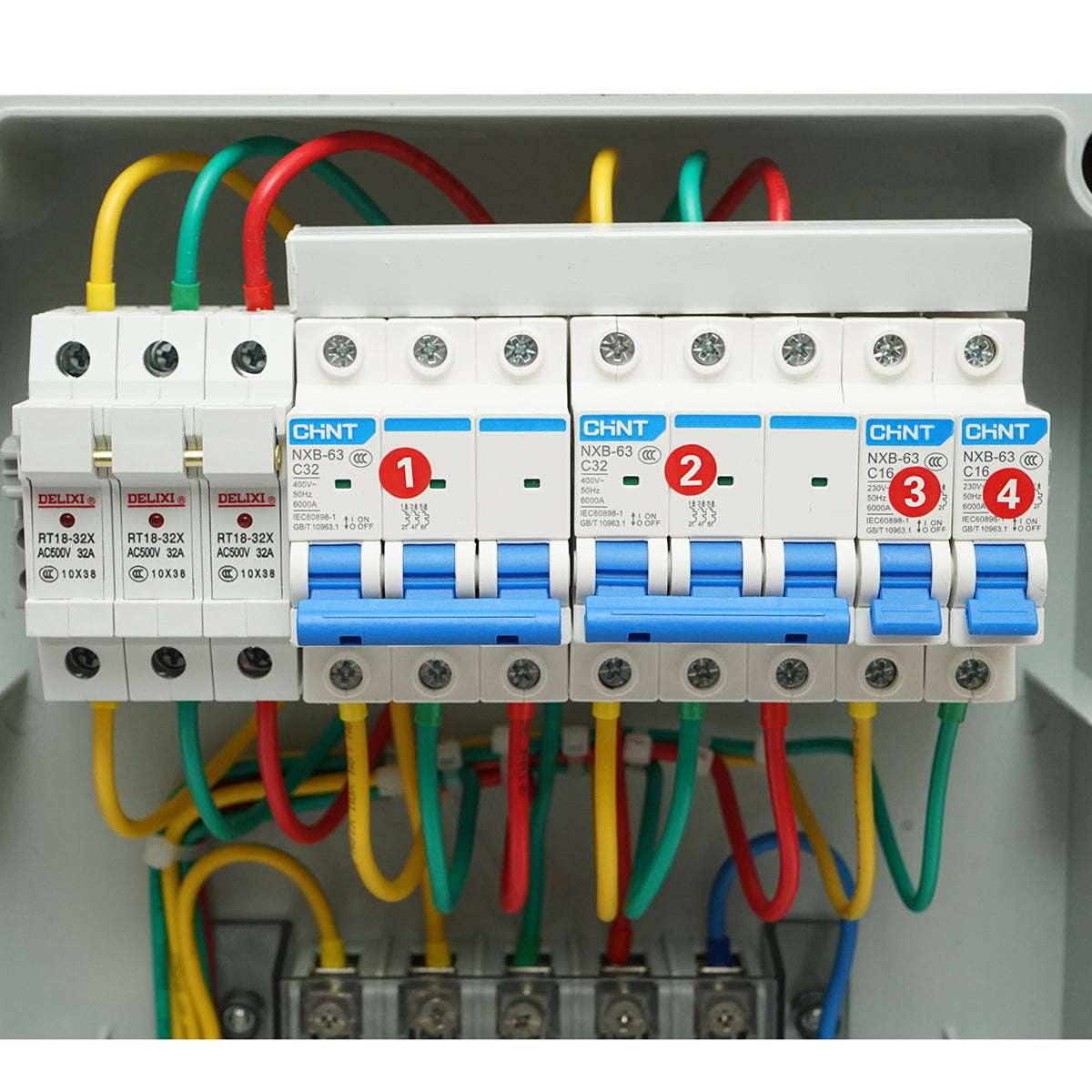 Group prize board for site organization 2x250V/16A, 2x415V/32A, 380x280x150mm IP44/67 SUNTREE