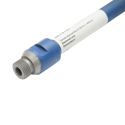 Diamond core drill 22x400mm with 1/2 GAS external thread, wet drilling for concrete, brick Breckner Germany