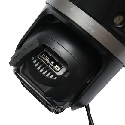 Surveillance camera with 4 lenses, 3 objectives 12 MP, 2 dual control CPUs, P2P WIFI 2.4G, PTZ with motion sensor, alarm, night vision, AI human detection, and iCSee application.