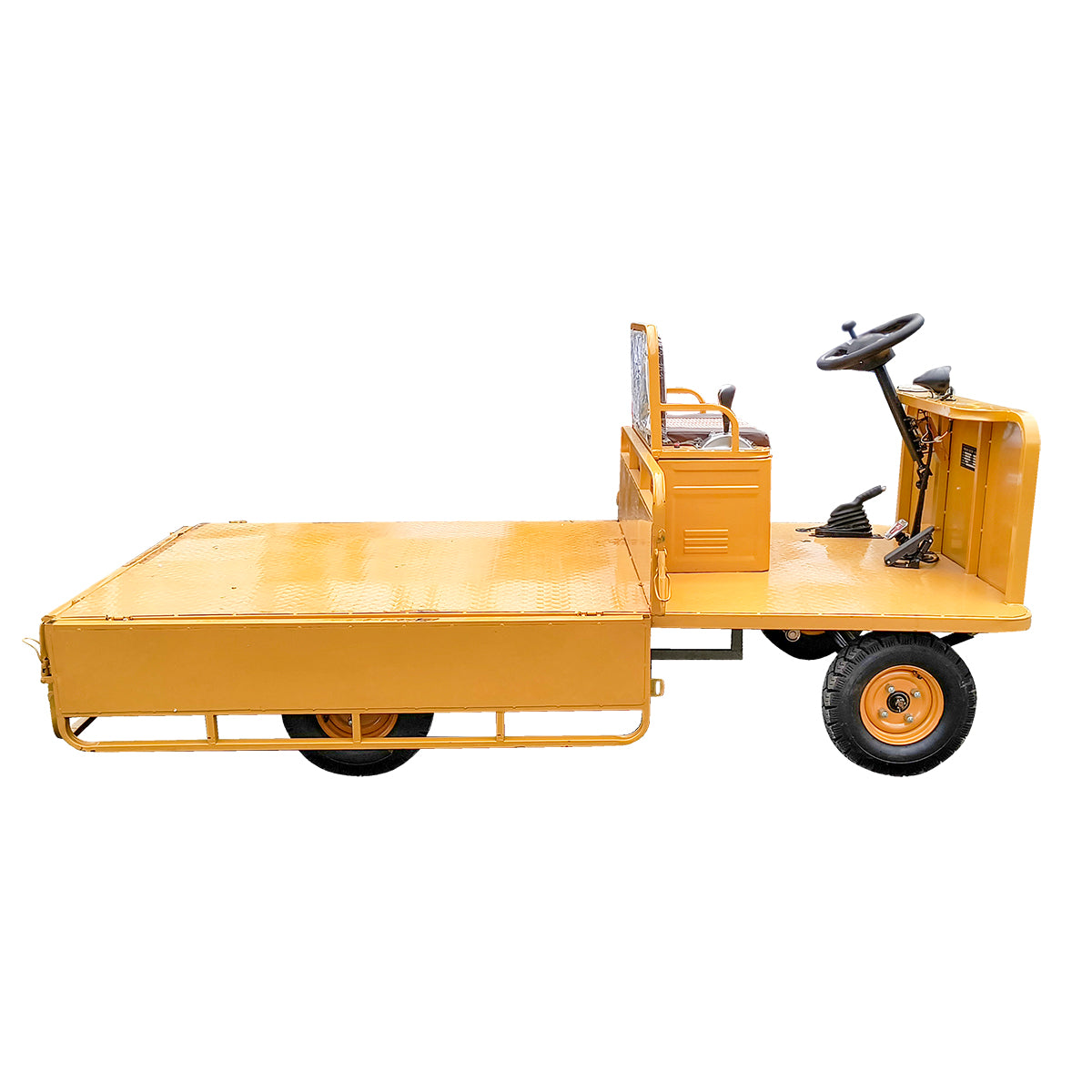 Electric platform cart with bench for transporting goods 800W, 48V, 2.5x1.25m maximum load 800Kg THOR