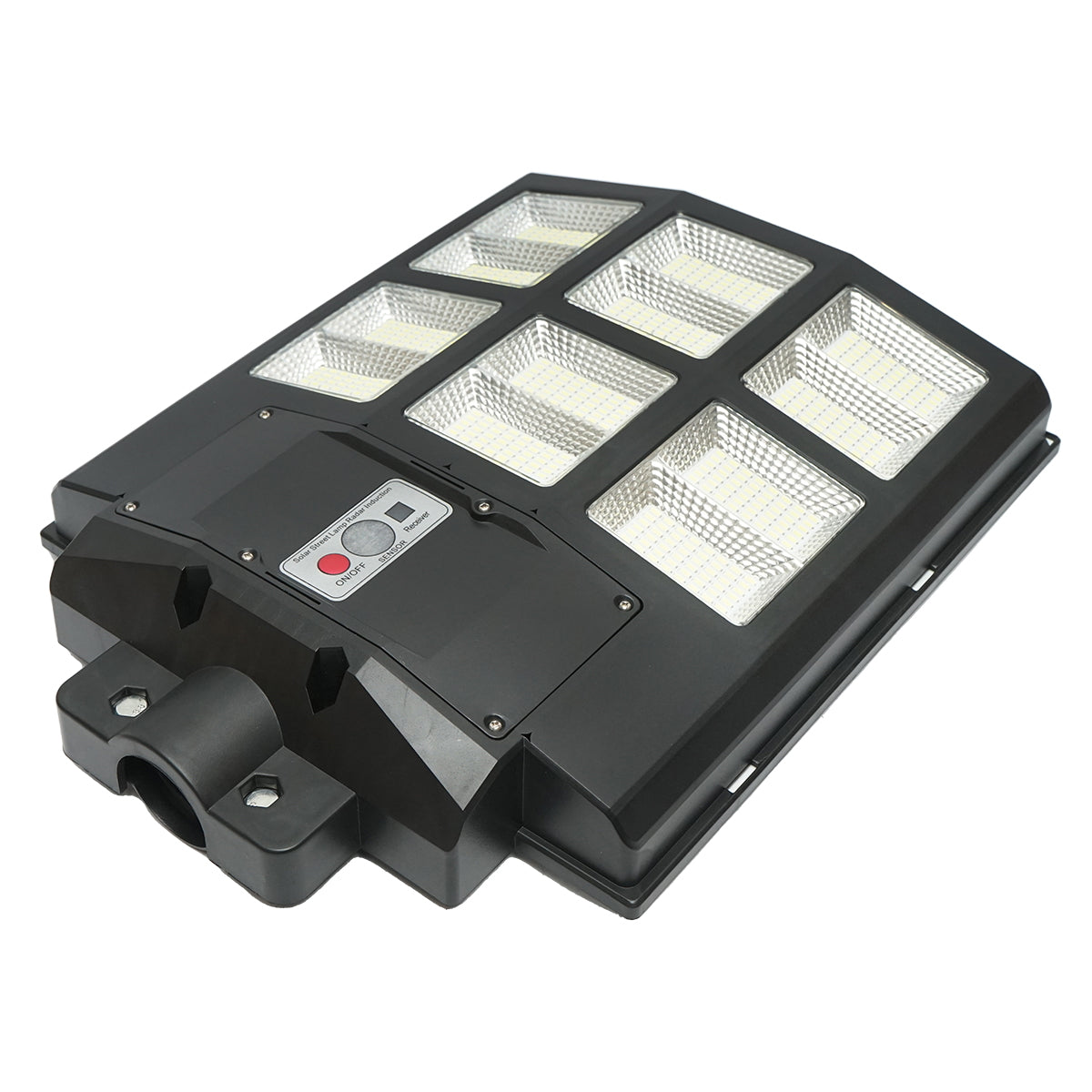 600W LED solar lamp with 18W solar panel, LifePo4 3.2V/15Ah battery, 6500K, 2090lm, motion sensor, remote control, IP65 Breckner Germany