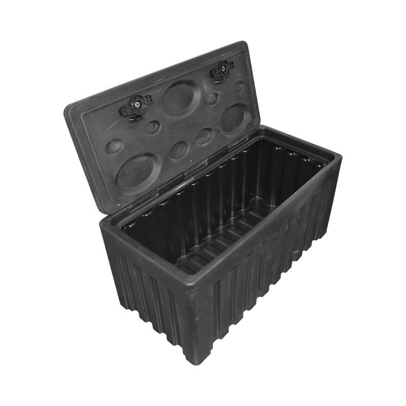 Tool box without support, made of black plastic 480x470x1000 mm