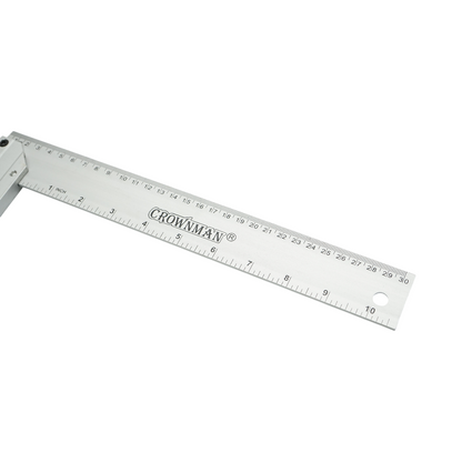 Aluminum carpenter's square with level 300mm/12 inch Crownman