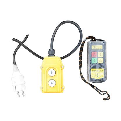 Electric lift with mobile cart and remote control for raising photovoltaic solar panels up to 19m