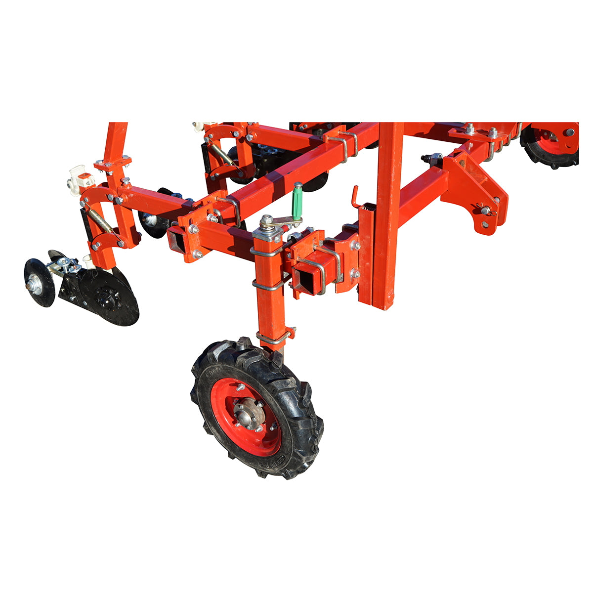 Equipment for tractor to extend drip tape 4 rows