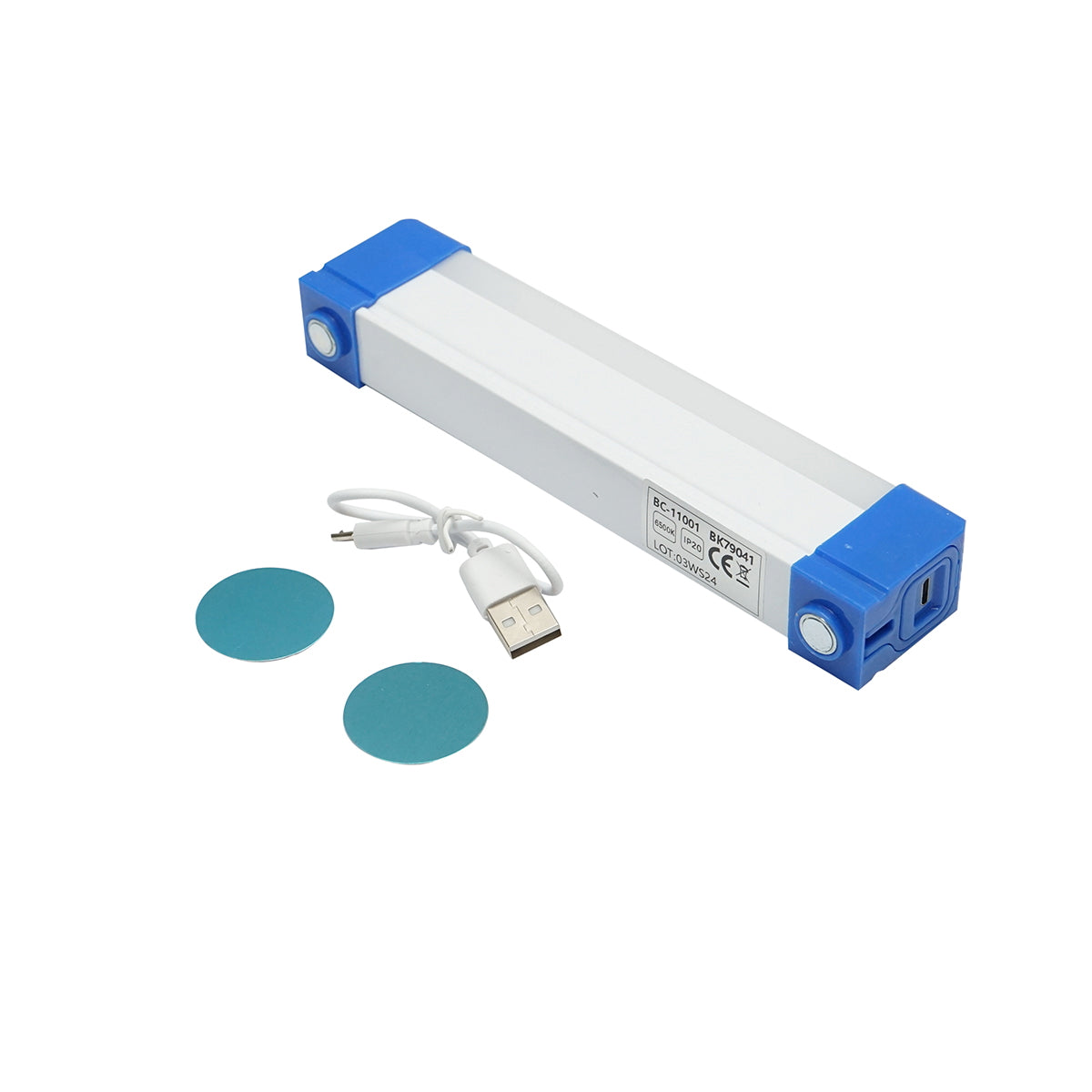 30W LED lamp, 6500K with magnetic mount and rechargeable battery 1200mAh 170x23x38mm IP20 Breckner Germany