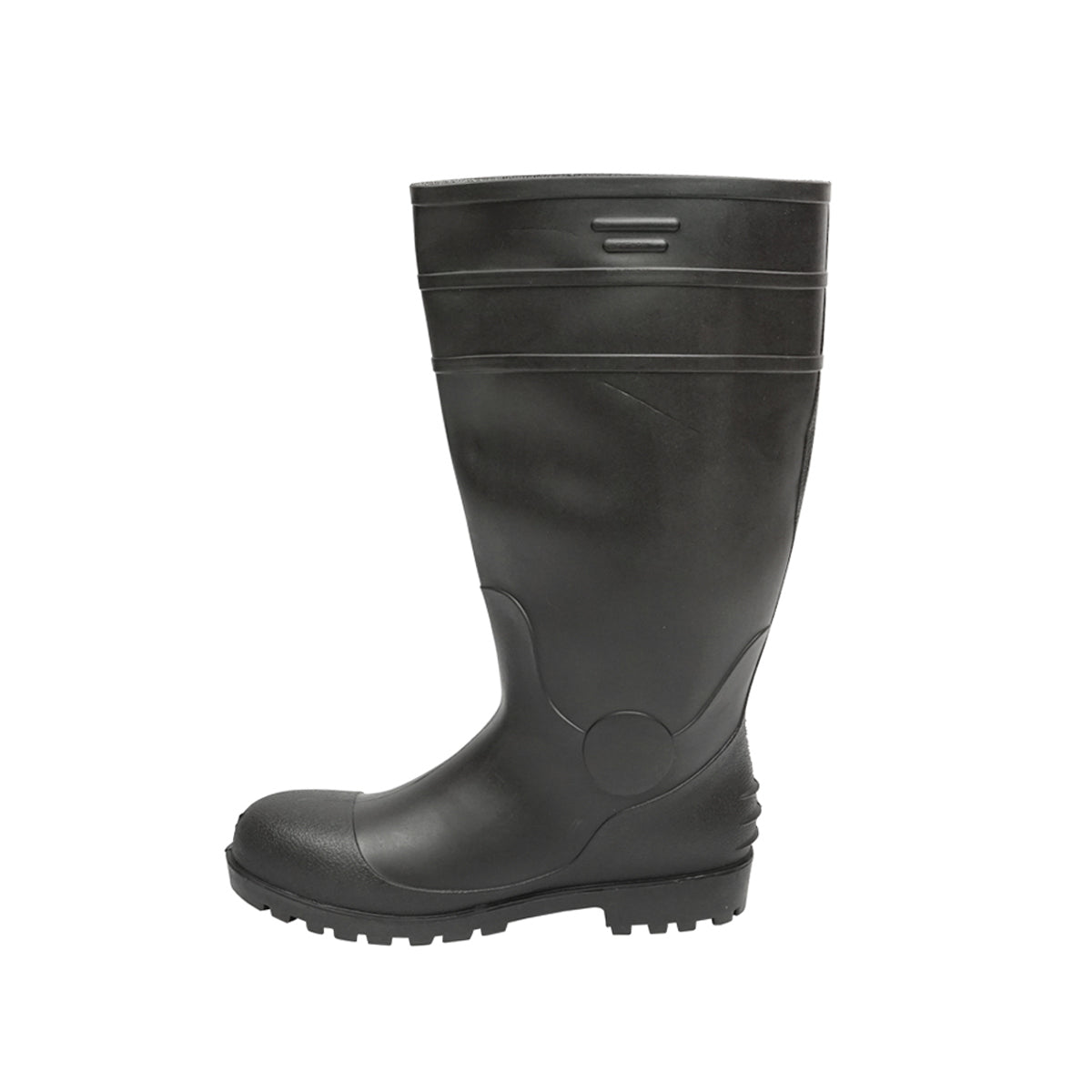 Black PVC work boots with steel toe size 40 005GB
