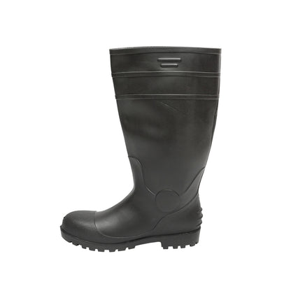 Black PVC work boots with steel toe size 40 005GB
