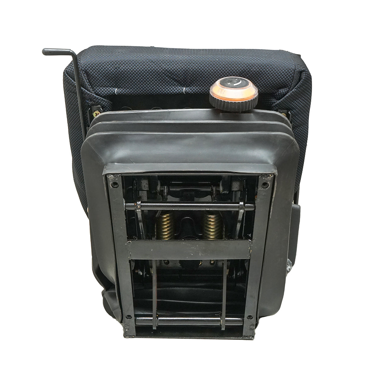 Universal adjustable chair for weight 40-130Kg, armrests and backrest reclining 50-90° for tractor, agricultural machinery, industrial, forklift