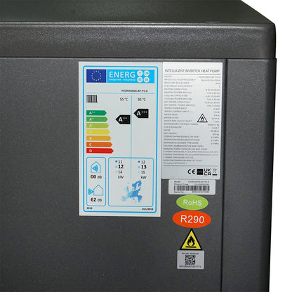 Air-water heat and cooling pump 22 KW, 380V with smart inverter IPX4 PHOENIX