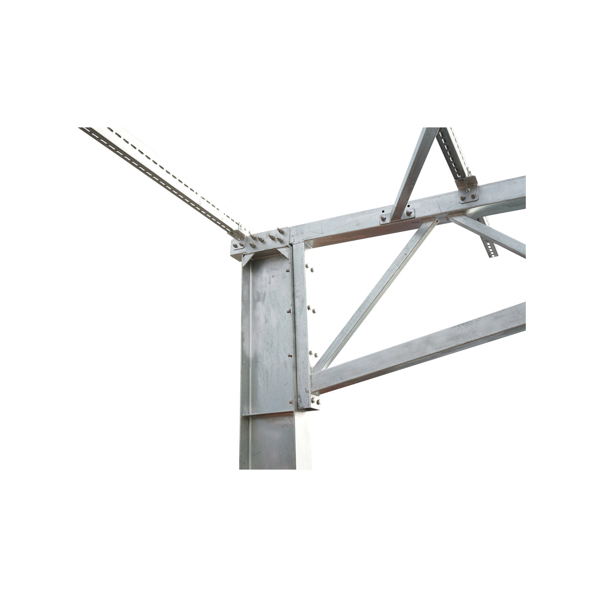 Carport for 2 cars with a system, structure for mounting photovoltaic solar panels (660W) 9.24KW