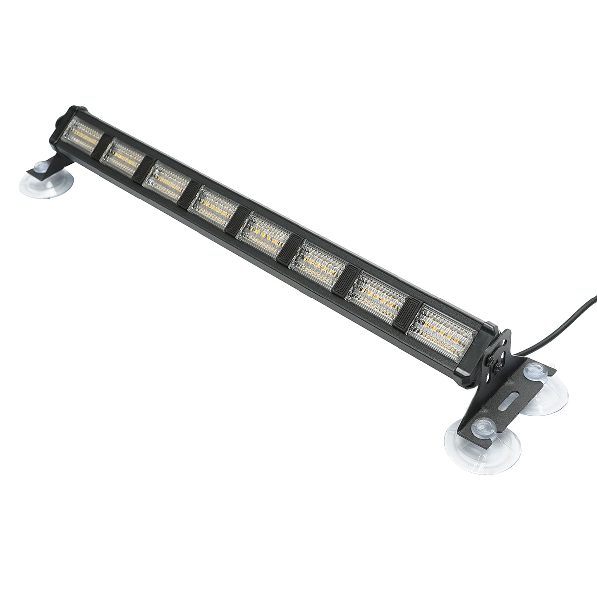 Set of 2 strobe LED lamps with suction cups, 96W, 9-30V, 5 colors, 8 modules 385x40x36mm