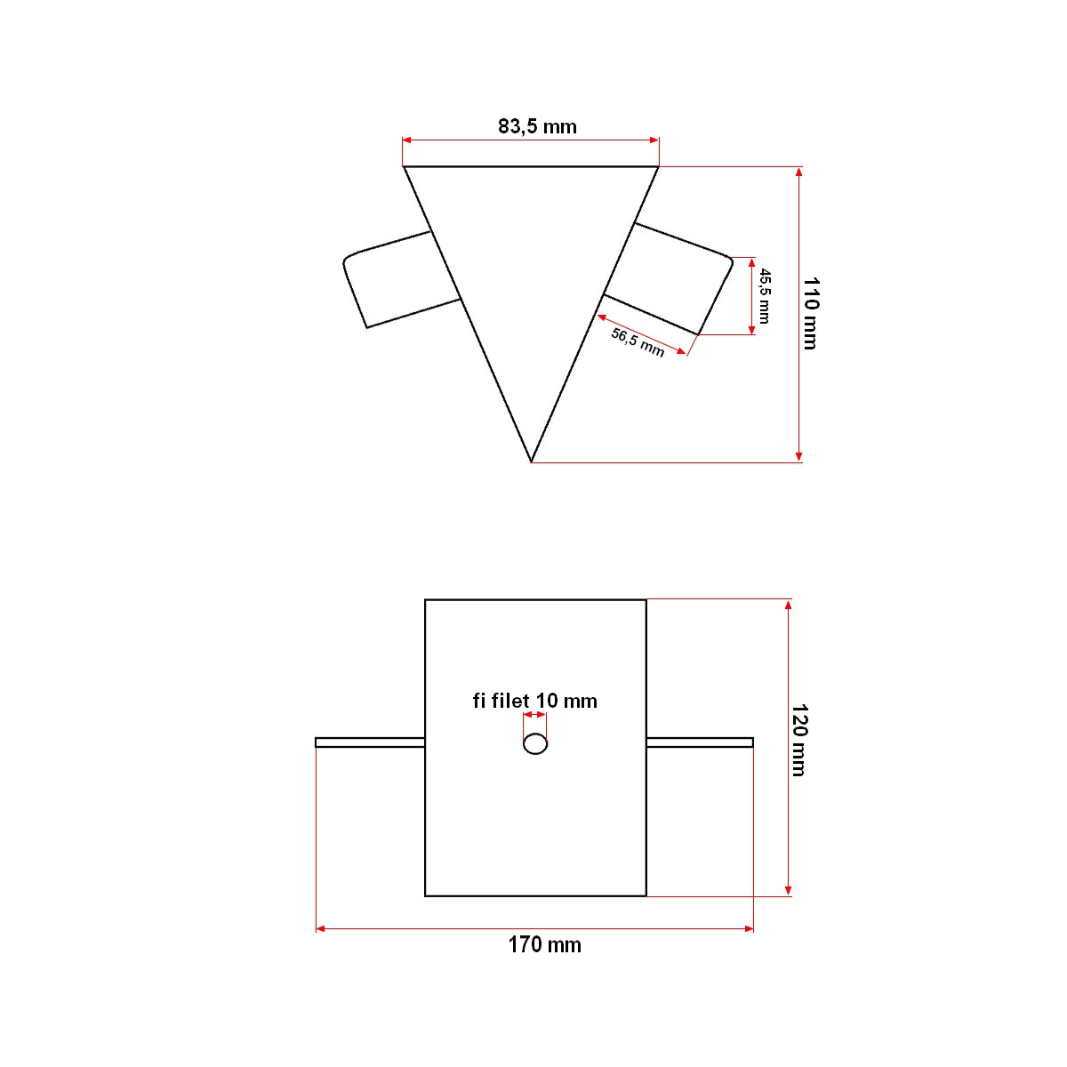 Crosshead for vertical wood splitter 8T 230V/2400W L=1040 mm