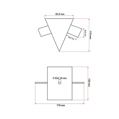 Crosshead for vertical wood splitter 8T 230V/2400W L=1040 mm
