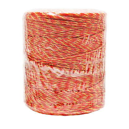 Roll of yellow-red wire with 2mm metal insert 6x0.15mm. SS, 500m electric fence Breckner Germany