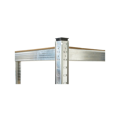 Metal shelf with 5 MDF shelves, 180x120x45cm, 175kg/shelf, assembly without screws, galvanized
