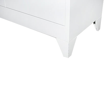 Metal cabinet with 2 glass doors and 2 secured solid doors 1900x900x400mm