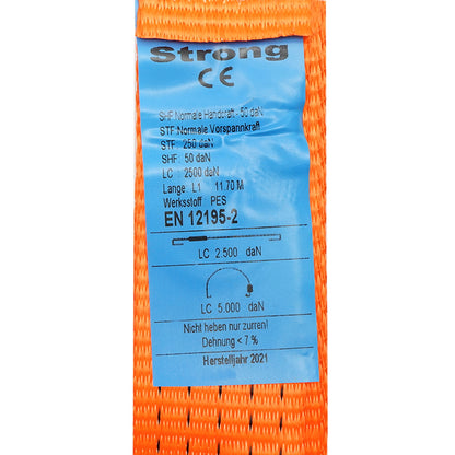 Cargo anchoring strap 12mx50mm 5T (simple ratchet)