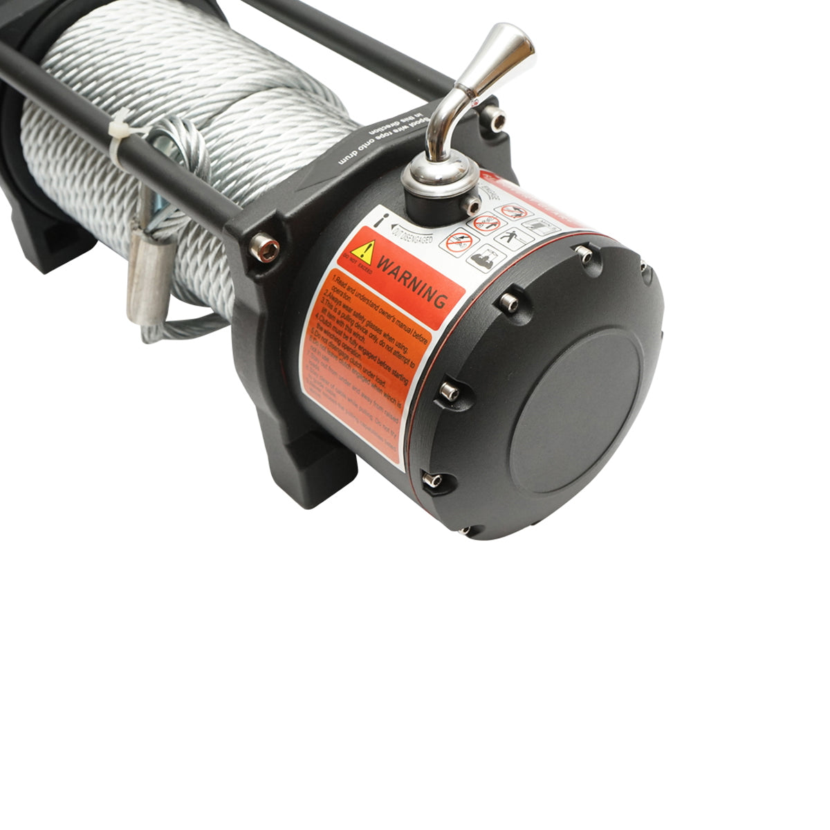 Electric winch with remote control 12V, 5 hp, 4.3T (9500lbs) steel cable 9x24m solenoid 400A Breckner Germany