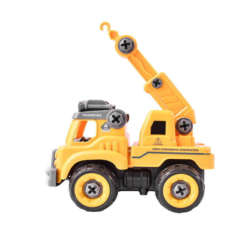 Remote control crane toy construction vehicle that can be assembled DIY