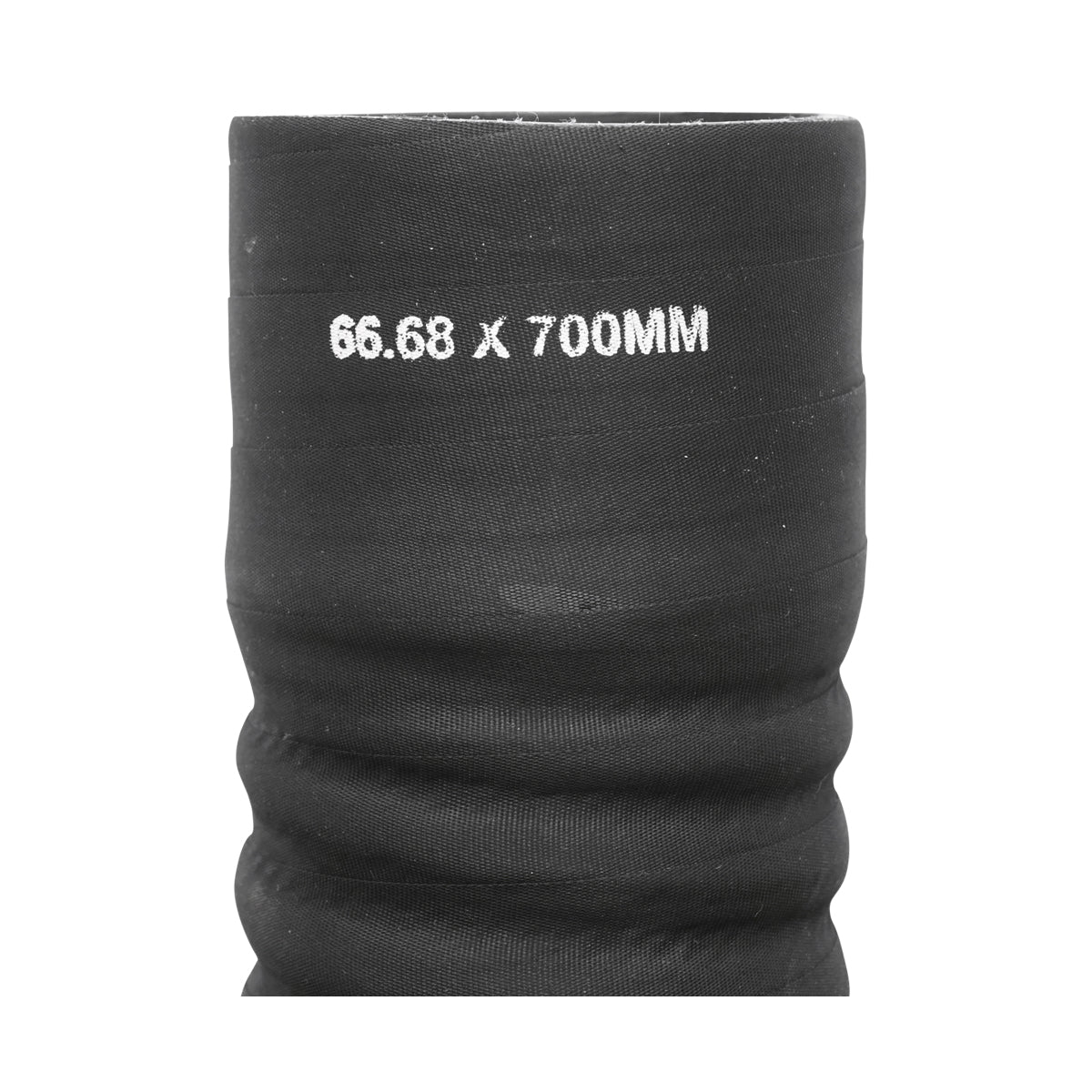 Flexible cooling hose with an inner diameter of 66.68x700mm made of rubber with textile insert and metal spiral 9 Bar Breckner Germany