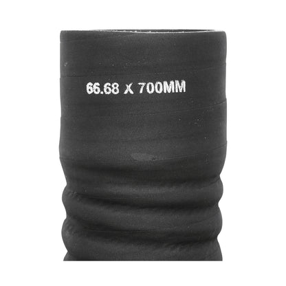 Flexible cooling hose with an inner diameter of 66.68x700mm made of rubber with textile insert and metal spiral 9 Bar Breckner Germany