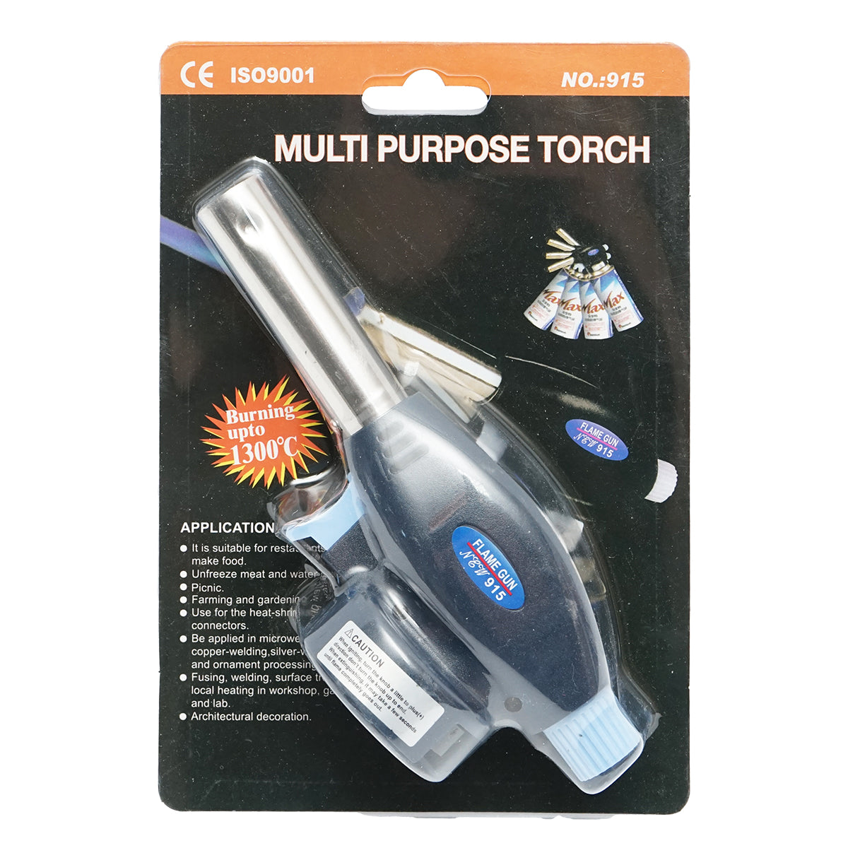 Portable pistol type burner Flame Gun 915, for gas spray bottle