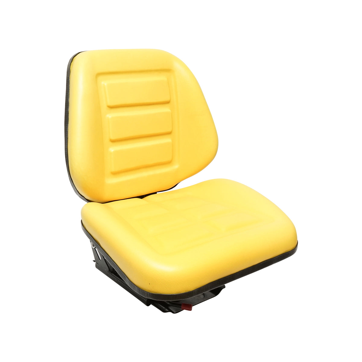 Universal yellow chair with triple adjustment and shock absorber for tractor U-445