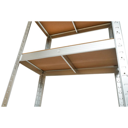 Metal shelf with 5 MDF shelves, 170x80x30cm, 100kg/shelf, assembly without screws Breckner Germany