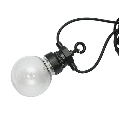 Outdoor LED lighting system 12 sockets, 6m cable, 220V IP44 Breckner Germany