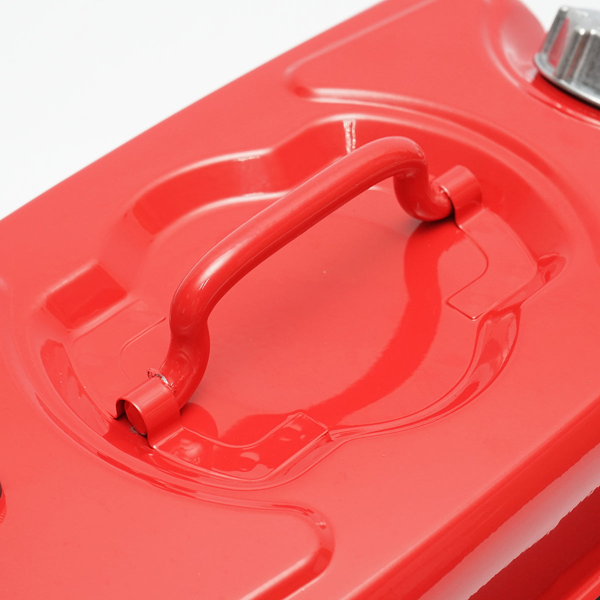 Horizontal metal canister 5L with flexible hose and screw cap