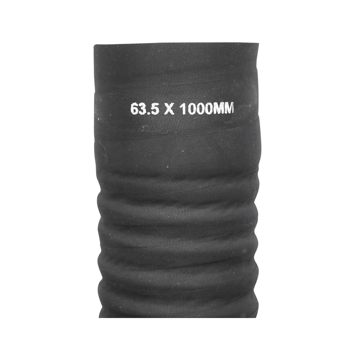 Flexible cooling hose interior 63.5x1000mm made of rubber with textile insert and metal spiral, 9 Bar Breckner Germany