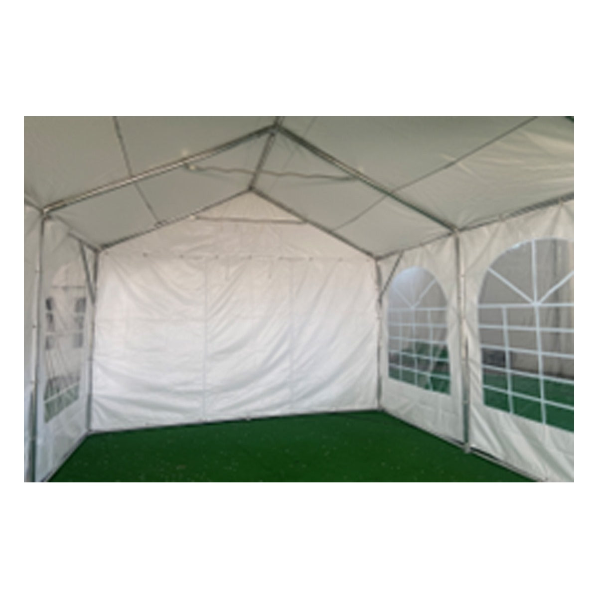 PVC event hall with a width of 5m and a length of 10m, height of 2.8m with a galvanized steel frame.