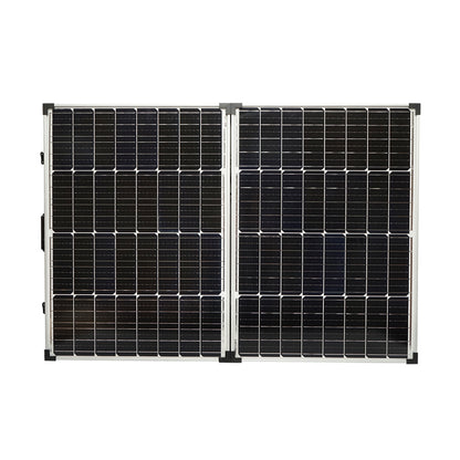 145W portable solar panel, monocrystalline suitcase type with 12/24V 20Ah voltage regulator and 2 USB ports, Breckner Germany