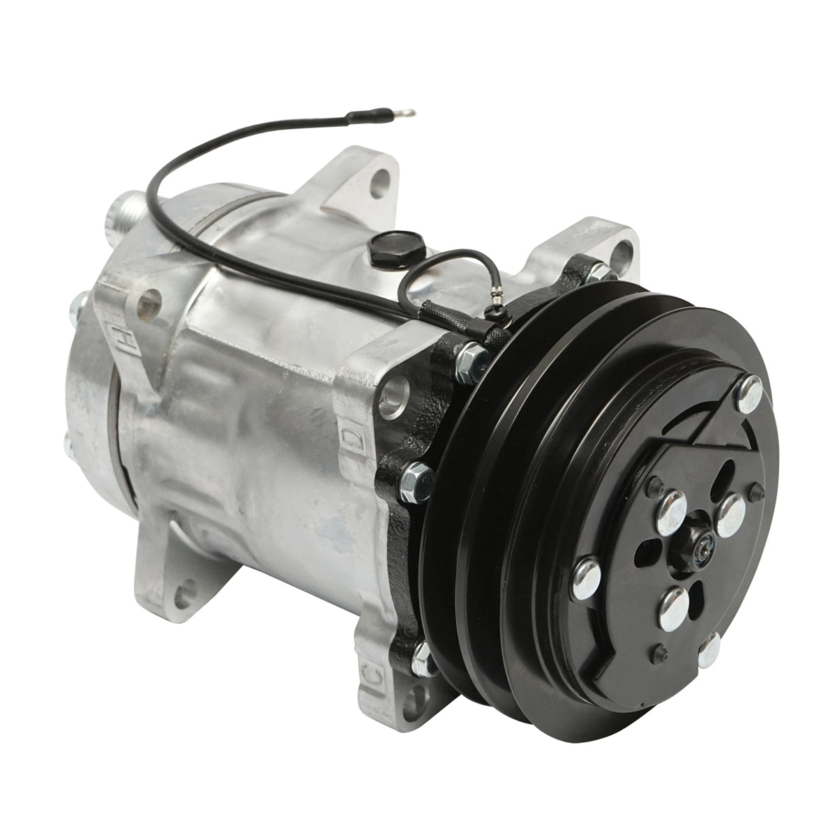 Air conditioning compressor for JCB, New Holland, Case IH OEM code 04437339/10, 04437339, 84018078, 9831429, 89831429, 060506146