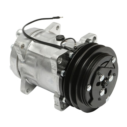 Air conditioning compressor for JCB, New Holland, Case IH OEM code 04437339/10, 04437339, 84018078, 9831429, 89831429, 060506146