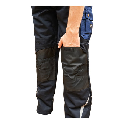 Work pants, polyester with cotton, navy blue, L Breckner Germany