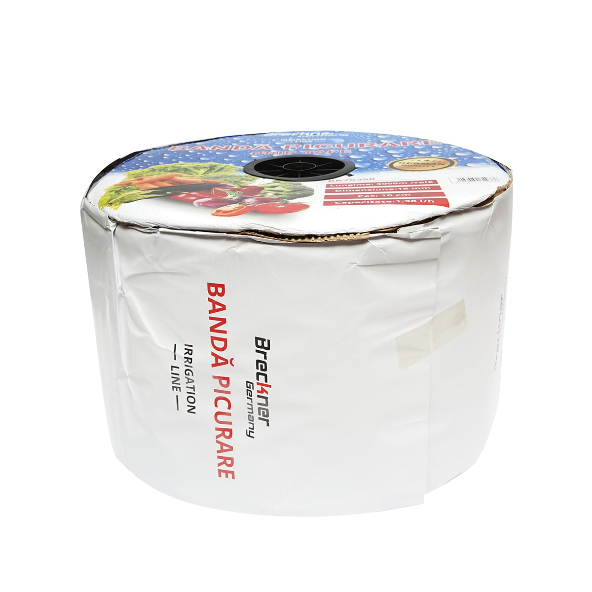 Drip irrigation tape, roll 3000M 1.38L/H, D16mm. step 10cm Breckner Germany