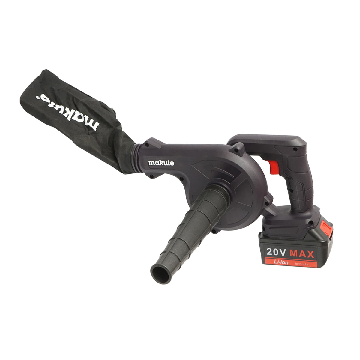 Air blower and vacuum cleaner with a 20V/4000mAh battery and charger 220V/50-60Hz, air flow 2.3m3/min, 20000rpm Makute