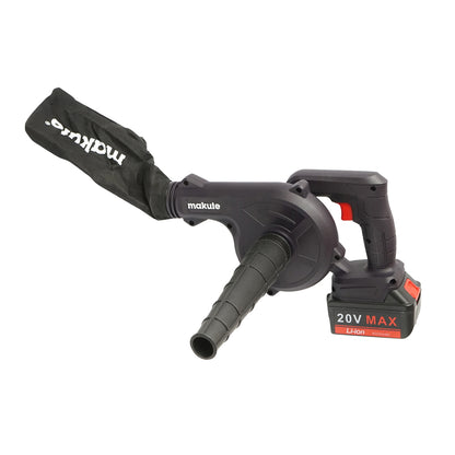 Air blower and vacuum cleaner with a 20V/4000mAh battery and charger 220V/50-60Hz, air flow 2.3m3/min, 20000rpm Makute