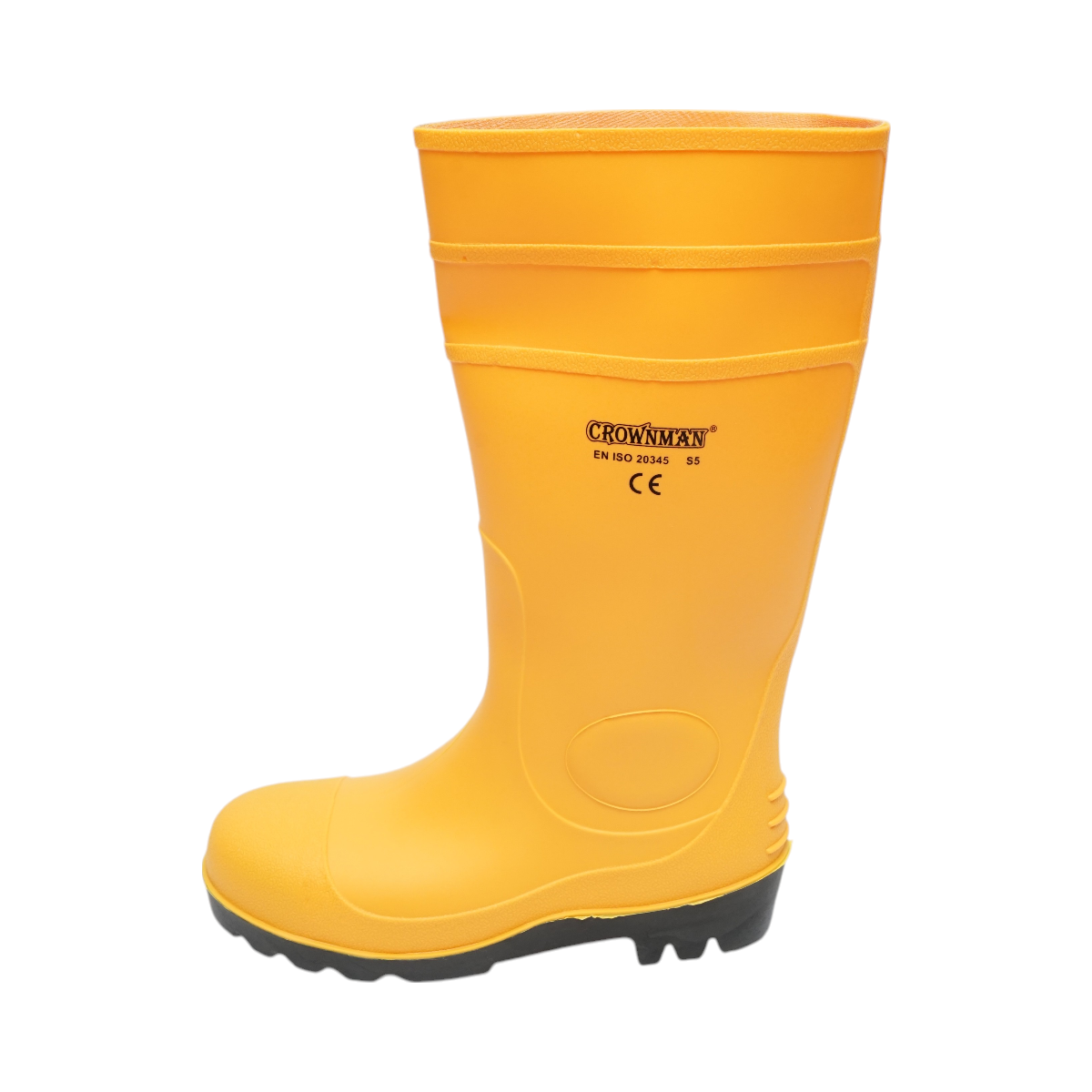 Rubber work boots, yellow, size 41 Crownman