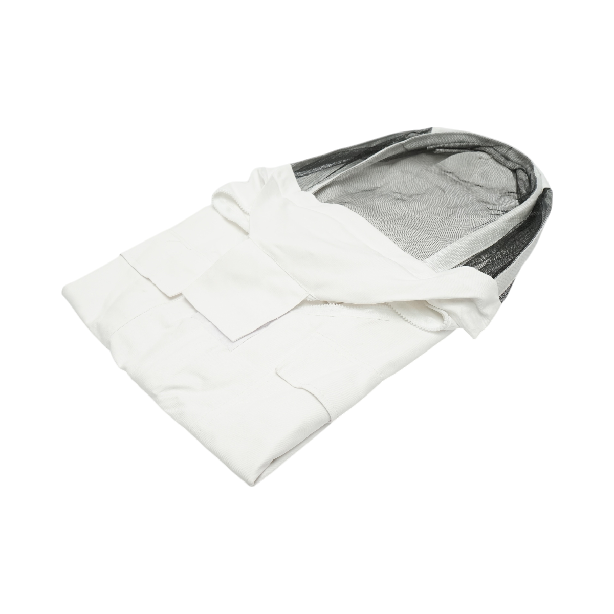 White beekeeping suit with hooded protective mask size L