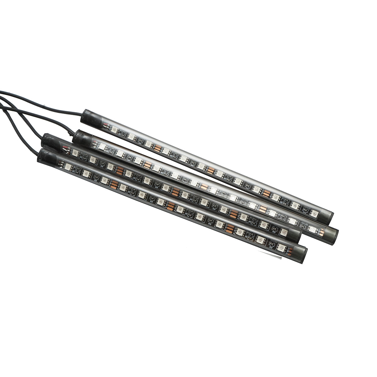 12V car ambient LED light strip with remote control, music control 4x267mm RGB Breckner Germany