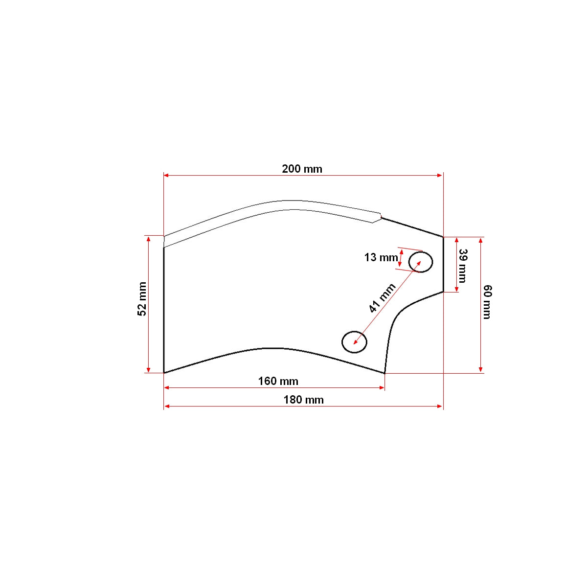 Right knife for TL milling machine