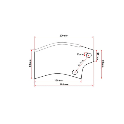 Right knife for TL milling machine